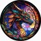Paint By Number Colorful Dragon Kit for Adults Beginners – DIY Acrylic Canvas Painting Set for Home Wall Decor & Gift, 13.8x13.8 Inch